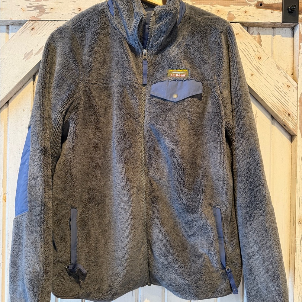 L.L. Bean Women’s Gray Hi Pile Fleece Jacket